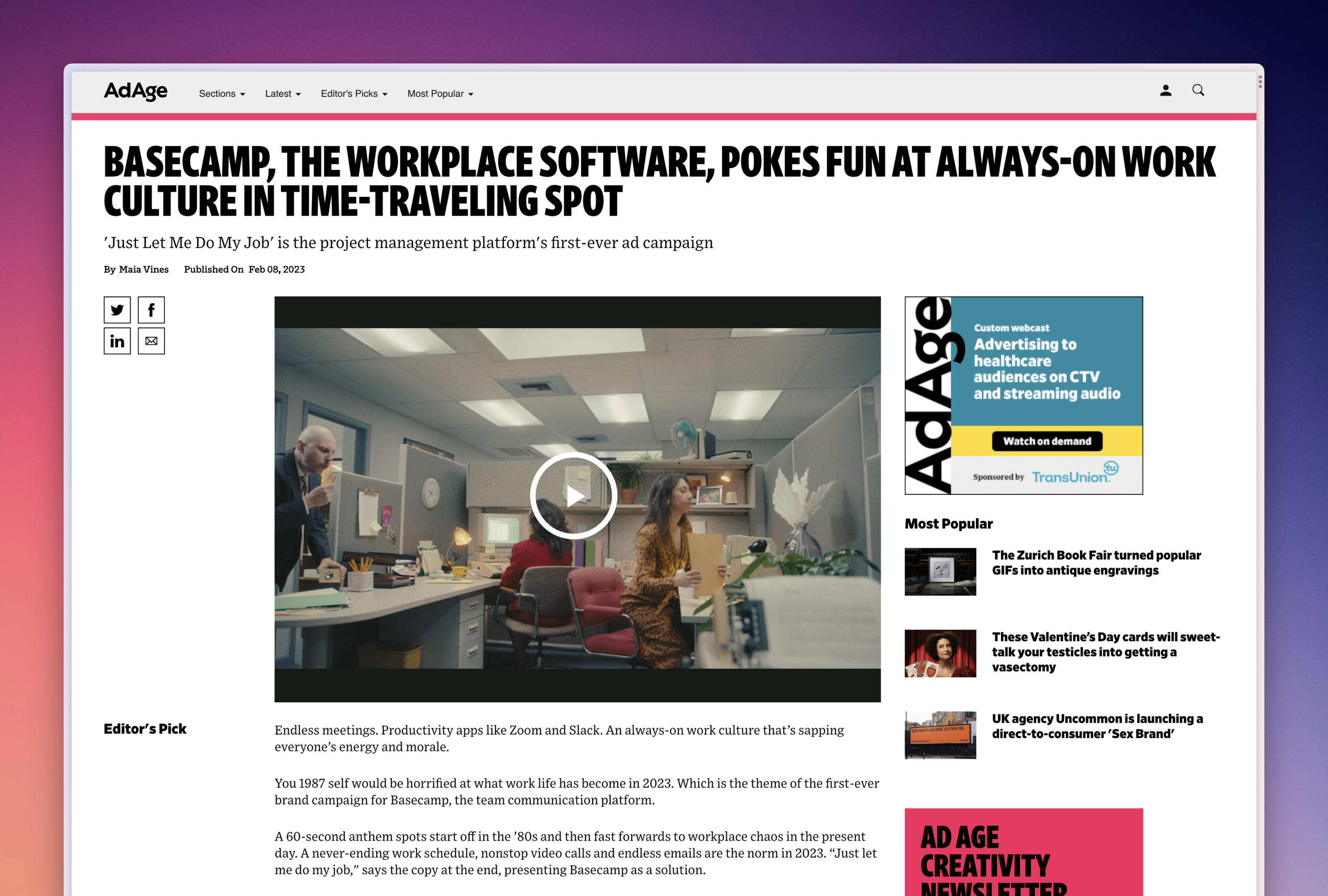 AdAge Editor’s Pick